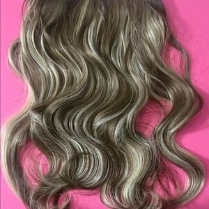 Luxurious Brown Wavy Hair Extension halo